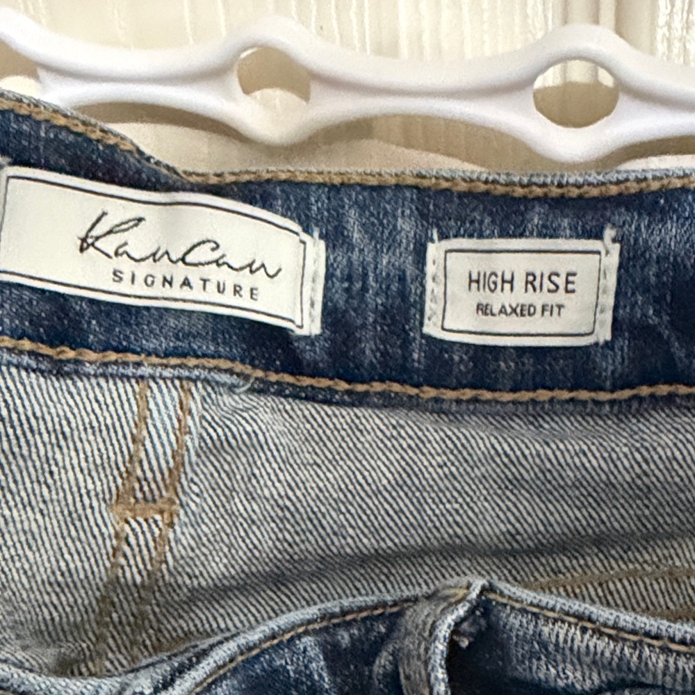 KanCan Dark Blue Distressed Boyfriend Jeans - Picture 2 of 9